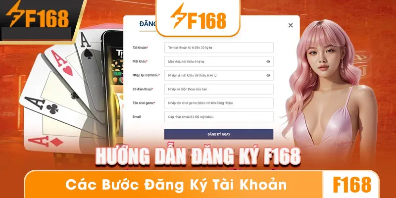Chi tiết các bước đăng ký F168